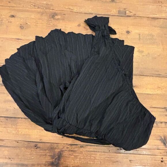 Womens Romper Black One Shoulder Belted Romper High Waist Jumpsuits Size 8-10 - Picture 6 of 9